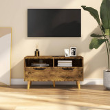 Comoda TV, stejar afumat, 90x40x48,5 cm, lemn prelucrat GartenMobel Dekor, vidaXL