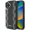 Husa piele iPhone 16 Plus DKNY Leather Hardcase Checkered Pattern Magsafe, negru, DKHMP16MPCPVSLK