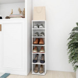 Pantofar, alb, 27,5x27x102 cm, lemn compozit, vidaXL