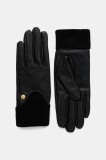 Barbour mănuși de piele culoarea negru, LGL0140