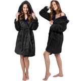 Halat de baie Black Navy Jordan Women M