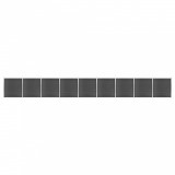 VidaXL Set de panouri de gard, negru, 1564x186 cm, WPC