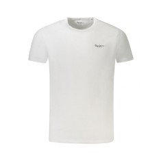 Tricou barbati, cu mini logo, Slim fit, Alb, XL