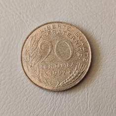 Franța - 20 centime (1997) monedă s106