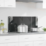 Contrablat Bucatarie Gri Inchis 90x40 cm Sticla Securizata vidaXL Protectie perete