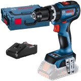Bosch GSB 18V-90 C + GAL 18V-40 - Masina de gaurit si insurubat cu percutie fara acumulatori Li-Ion 18 V - Ah 64 Nm valiza speciala + Incarcator acumu