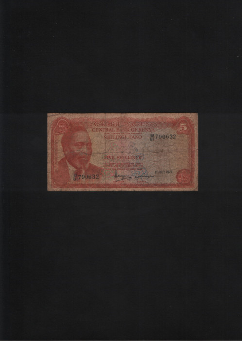 Kenya 5 shilingi shillings 1977 seria790632