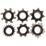 Set 6 inele pentru penis LOVING JOY Textured Rings (6 pack), din TPE, cu texturi variate, culoare negru