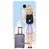 Husa silicon pentru Xiaomi Remdi Note 3, Travel Girl Searching On Map
