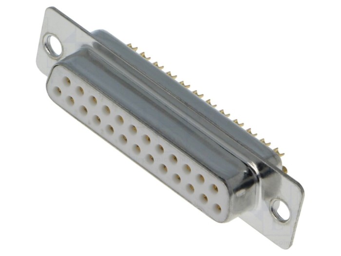 Conector D-Sub 25 pini mamă cablu aurit