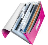 Mapa plastic A4 cu elastic roz 250 coli Leitz WOW