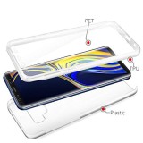 Husa 360 Full Protectie PC &amp; Sticla Samsung Galaxy Note 9 Transparenta Silicon TPU Carcasa
