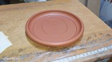 Farfurie ghiveci, plastic, rotunda, teracota, D 23 cm