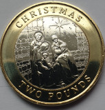 Monedă 2 pounds 2022 Gibraltar, Christmas, Thre Wise Men and baby Jesus, unc