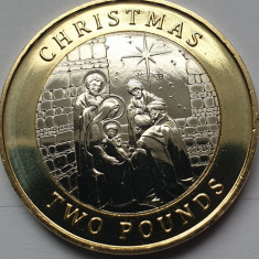 Monedă 2 pounds 2022 Gibraltar, Christmas, Thre Wise Men and baby Jesus, unc