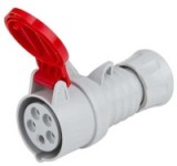 Cumpara ieftin Priza industriala trifazata, pe cablu, GEWISS , 400v, 5P , 32A , IP44 , Alb/Rosu