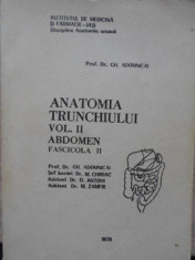 ANATOMIA TRUNCHIULUI VOL.II ABDOMEN FASCICOLA II-GH. ADOMNICAI SI COLAB. foto