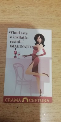 M3 C3 - Magnet frigider - Tematica reclama - vin - Crama Ceptura - Caricatura! foto