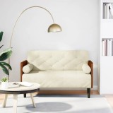 VidaXL Canapea loveseat cu perne de sustinere crem 110 cm catifea