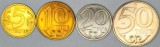 KAZAHSTAN LOT / SET Nr 1 - 4 buc , 5 tenge 2012 + 10 tenge + 20 tenge 2015 + 50 tenge 2006, Asia