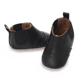 Ghetute tip Chelsea, negre, pentru bebelusi (Marime Disponibila: 3-6 luni
