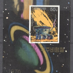 Korea 1976 Space, imperf. sheet, used T.346