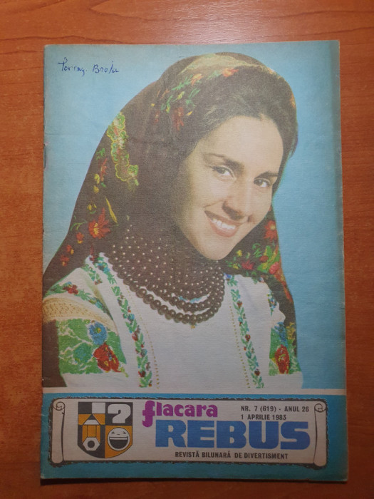 revista flacara rebus 1 aprilie 1983- 4 rebusuri completate din 20