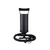 Pompa manuala pentru umflat obiecte gonflabile , colace , saltele , cu 3 adaptori pentru interconectare si furtun, negru, flippy