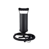 Pompa manuala pentru umflat obiecte gonflabile , colace , saltele , cu 3 adaptori pentru interconectare si furtun, negru, flippy