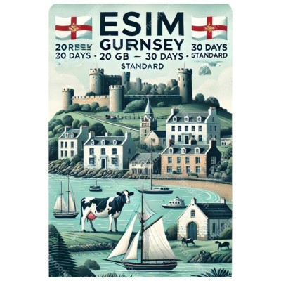 eSIM Guernsey, 20GB, 30 Days, Standard foto