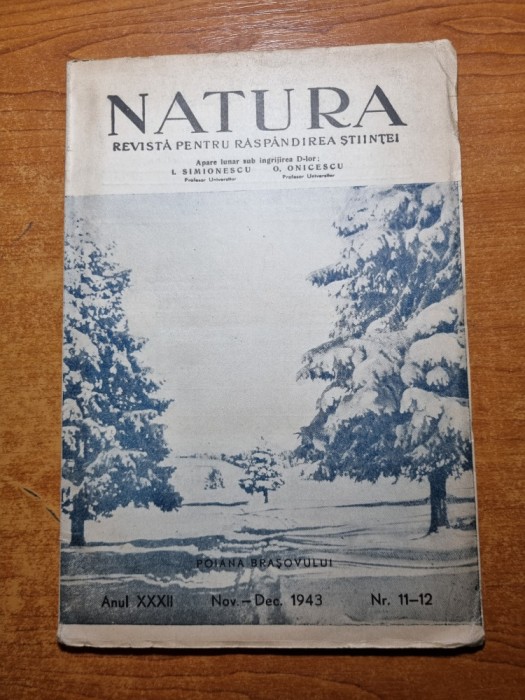 natura noiembrie-decembrie 1943-un nou peste fosil la piatra neamt,poiana brasov