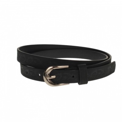 Curea dama, casual-eleganta, din piele ecologica, latime 1.8 cm, negru - CKD032 foto