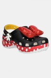 Crocs papuci Minnie Classic Platform Clog W femei, culoarea negru, 209896-100