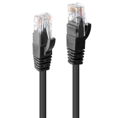Cablu retea Lindy LY-48077, 1m Cat.6 U/UTP, Black foto