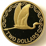 NOUA ZEELANDA 2 DOLLARS 2007 PROOF,( PASARE KOTUKU (STARC ALB)), Australia si Oceania, Bronz-Aluminiu