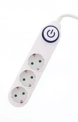 Prelungitor 3 prize 5m alb cu intrerupator cablu 3xG1.5mmp Well foto