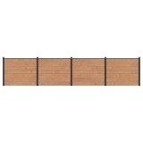 vidaXL Panou de Gardă 4 pcs WPC și Aluminiu Maro 3429459