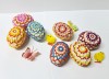 Oua Paste Lemn Handmade cu Margele Florale - Decoratiuni Unicat, Rosii, Diverse Culori, Reduceri Disponibile