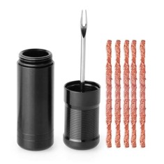 Kit vulcanizare auto pentru reparare anvelope, cauciuc otel inoxidabil, 5 snururi, 1 unealta, usor de utilizat, 67x18 mm