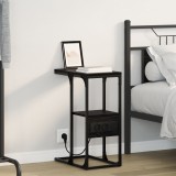 vidaXL Noptieră Stejar negru 41.5 x 26 x 60.5 cm Lemn compozit