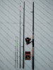 Set Feeder Baracuda Active Force 3.3m + Mulineta Top Feeder HS4000 + Fir 150m, Carbon, 3+2 V&acirc;rfuri, Tambur Aluminiu