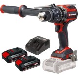 Einhell TP-CD 18/120 Li-i BL PXC + Twinpack CB + 4514095 - Masina de gaurit si insurubat cu percutie 120 Nm motor fara perii + Set 2 acumulatori si in