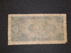 bancnota 3 lei 1966 foto