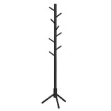 Cuier design scandinav, Artool, 8 carlige, lemn, negru, 47x47x175 cm GartenVIP DiyLine