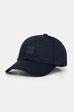 BOSS Orange șapcă de baseball din bumbac culoarea albastru marin, cu imprimeu, 50535555