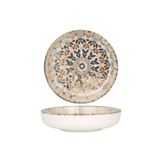 Rinart Farfurie ad&acirc;ncă - Aztec - Porţelan - 17 cm (410cc) - set de 6