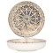 Rinart Farfurie ad&acirc;ncă - Aztec - Porţelan - 17 cm (410cc) - set de 6
