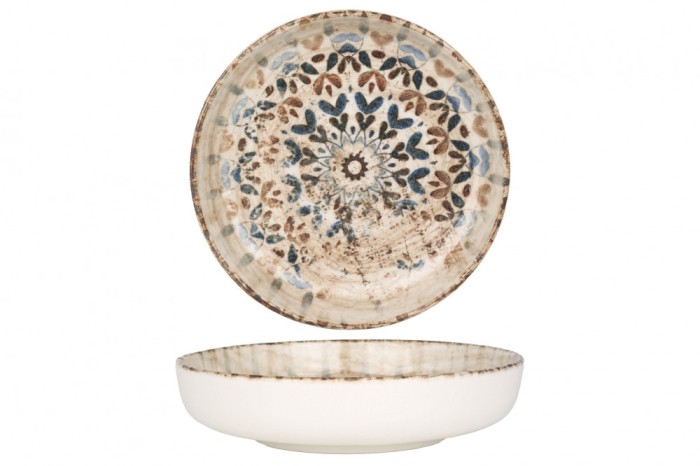 Rinart Farfurie ad&acirc;ncă - Aztec - Porţelan - 17 cm (410cc) - set de 6
