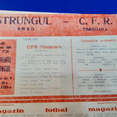 program Strungul Arad - CFR Timisoara