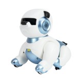 Robot inteligent interactiv PNI Robo Dog, control vocal, butoane tactile, alb-albastru, acumulator inclus 3.7V 350mAh